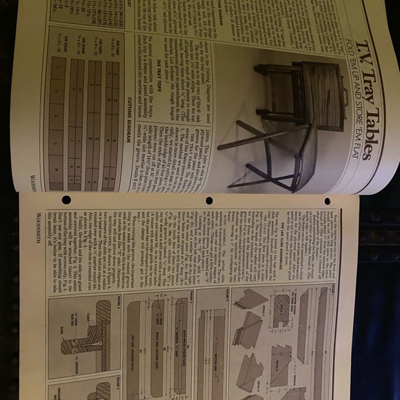 🎉5/$10🎉 Woodsmith magazine number 16 July 1981 tv tray tables, coin sorter - Picture 3 of 11